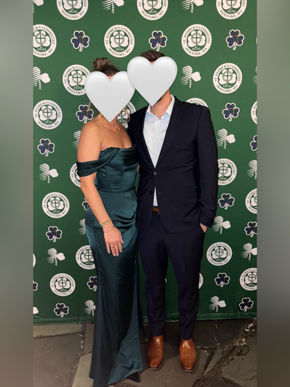 Club L London Satin Emerald Green Evening Gown